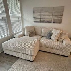 Large Two Piece Sofa With Chaise Brand New