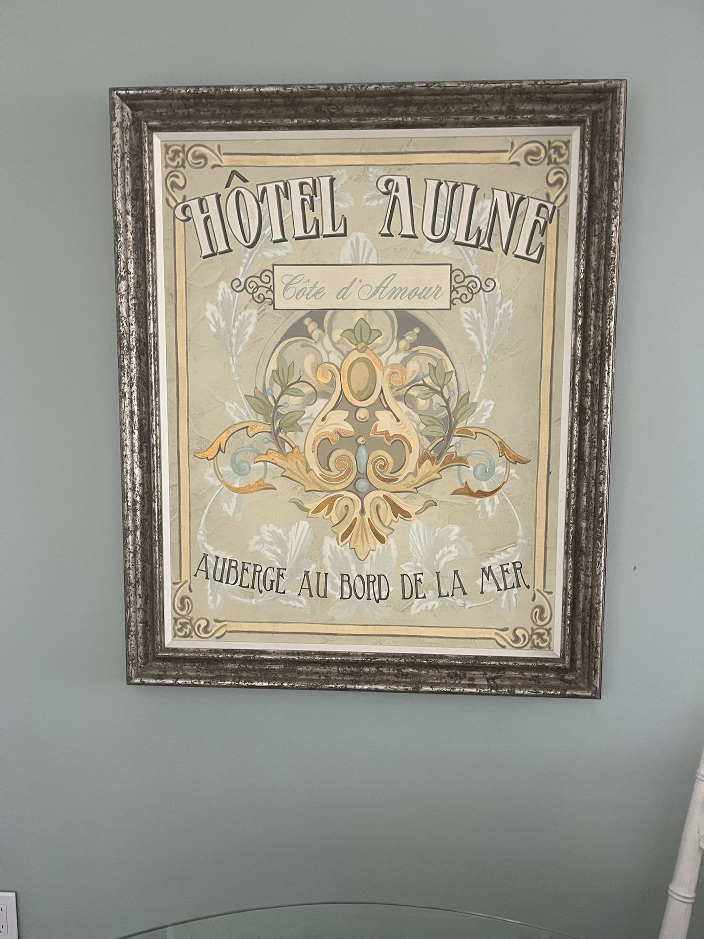 Painting In canvas w/gold leaf (Ethan Allen)