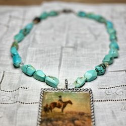 Real Turquoise Western Necklace