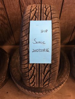 Pair of Sumic 205/55R16 Tires for sale
