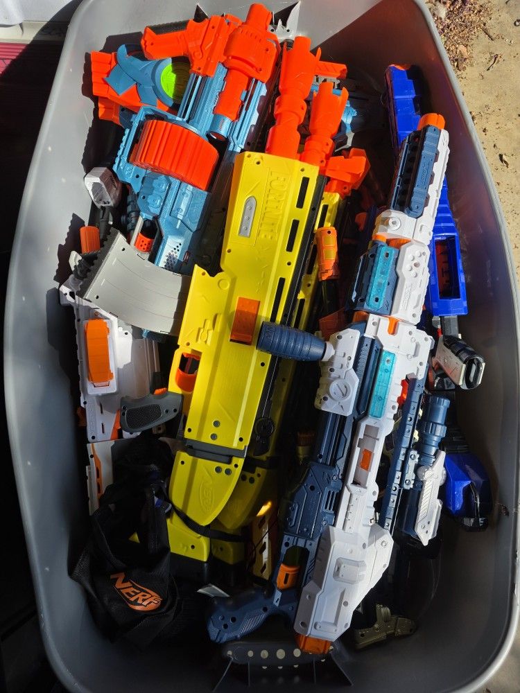Huge Bin Of Nerf Guns