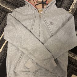 Grey Burberry zip up