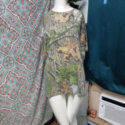 Mossy Oak Camouflage Short Sleeve Tee, Size L