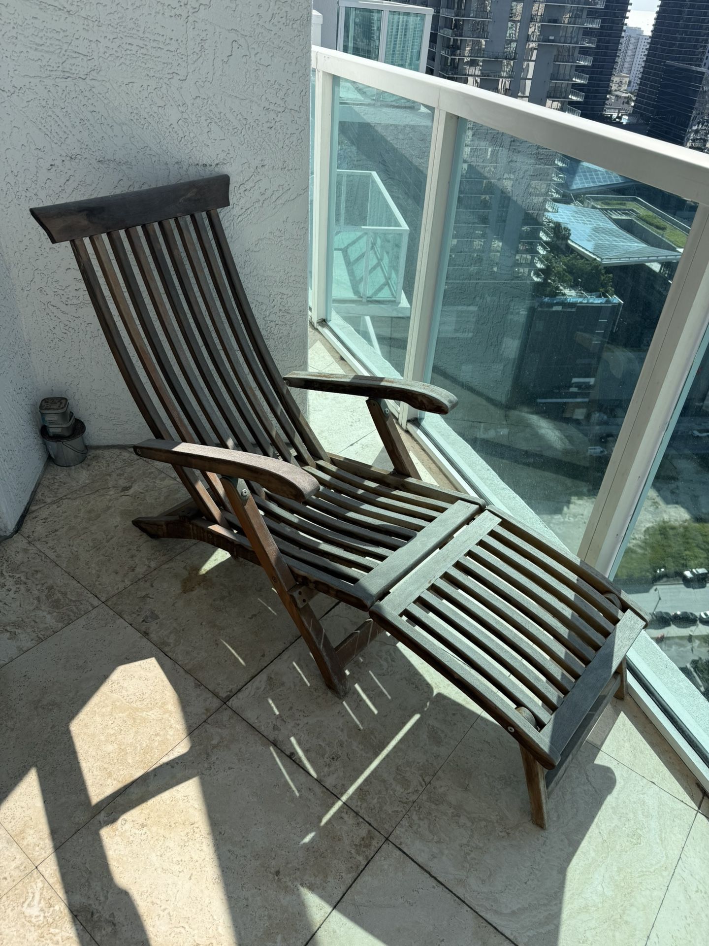 Outdoor Wood Lounge Chair