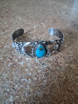 Vintage Navajo silver cuff bracelet