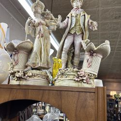 Large  Antique Rare Porcelain Statues Figurines 