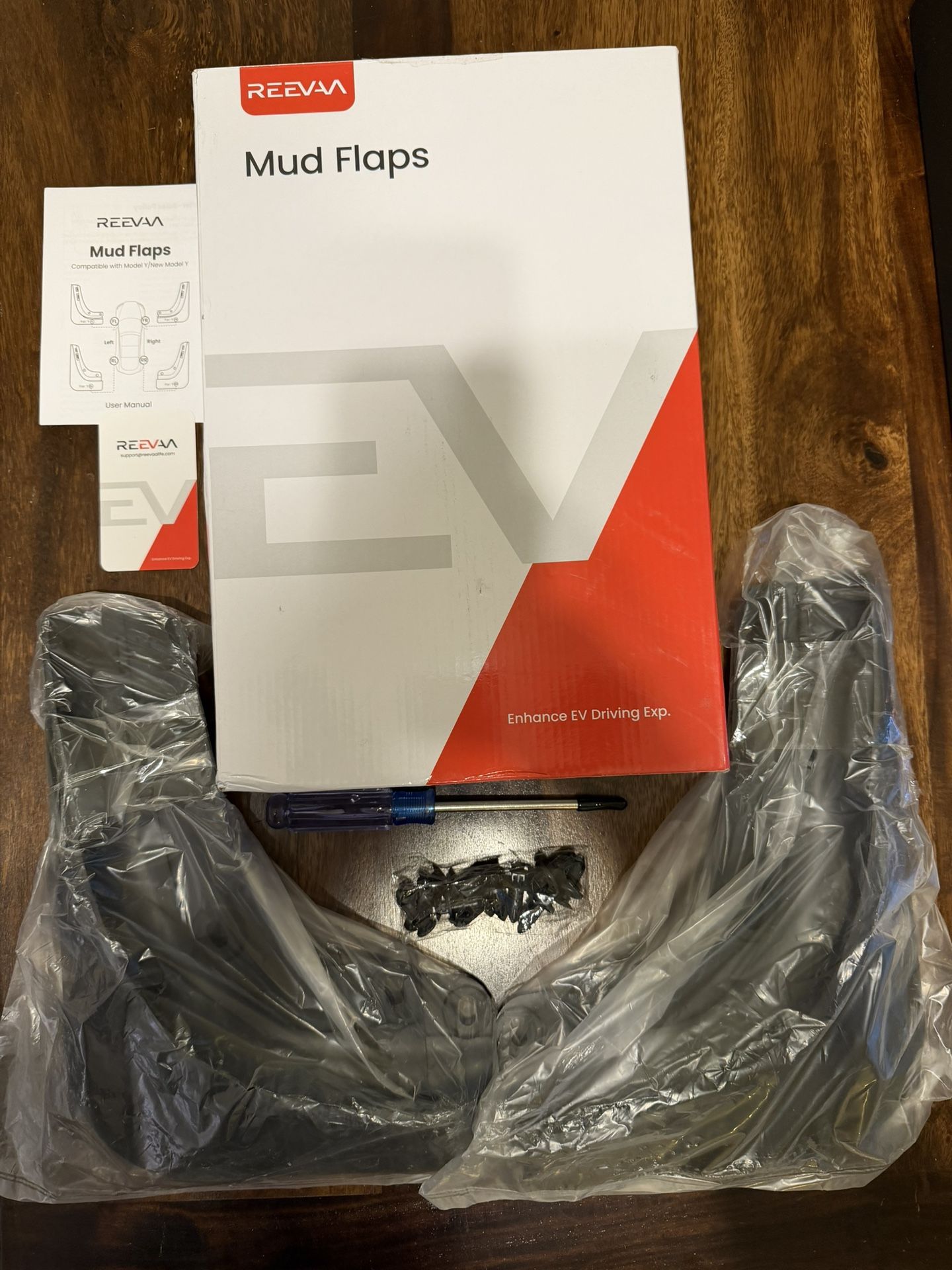 REEVAA 2025-2026 Tesla Model Y Juniper Accessories - Mud Flaps [Protect Paint, No Drilling Required] All-Weather Mud Guard Body Kits, Black (Set Of 4)