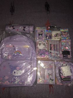 Kuromi Bundle Set Backpack and Accessories