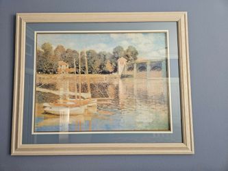 Large Framed Monet-Style Wall Art Print