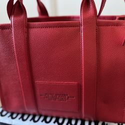 Medium Tote Red Leather Bag Marc Jacobs 