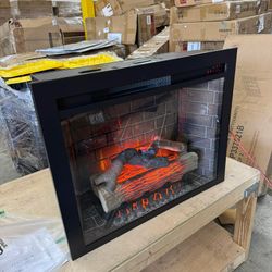 28" Electric Fireplace Insert with Fire Crackling Sound （No remote control）