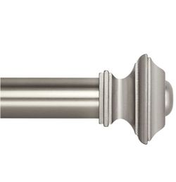 Ivilon Drapery Treatment Window Curtain Rod - Square Design 1 1/8 Rod. 120 to 240 Inch - Satin Nickel