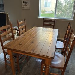 Wooden Table Set With 6 Chairs Must Go 