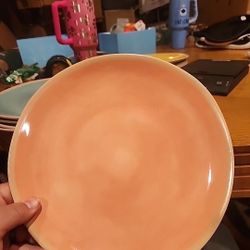 Threshold™ ~ Set of Four (4) ~ Melamine ~ Peach~ 10.5" Round Dinner Plates