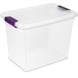 BRAND NEW..Clear View Latch Storage Box, 27-Qts.