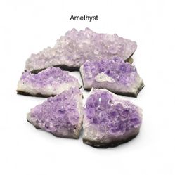 Amethyst Genuine Stone Crystal Cluster from Uruguay 5pcs 1.3lbs Total