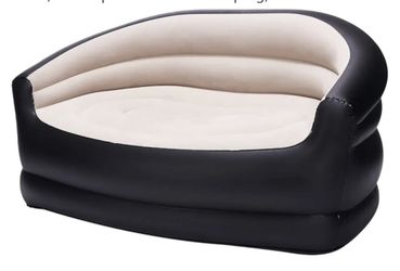Twin Size Inflatable Couch, Foldable Sofa Bed & Portable Air Lounger for Camping, Blow Up Love Seat for Living Room, Outdoor & Indoor, Heavy Duty 
Inf