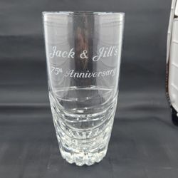 Crystal Vase Glass 8in T.R. Crystal Poland