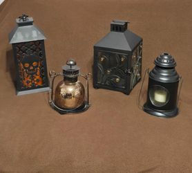 (4) vintage lights / candle holders