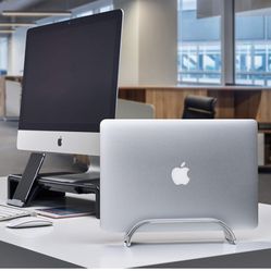 AVLT Aluminum Space-Saving Vertical Laptop Stand - Laptop Desk Stand