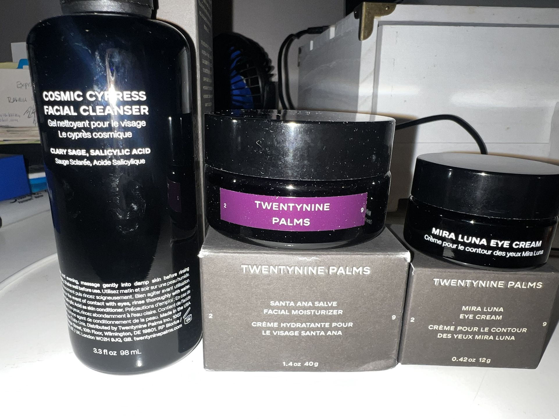 Eye Cream , moisturizer, and cleanser, retails over 200