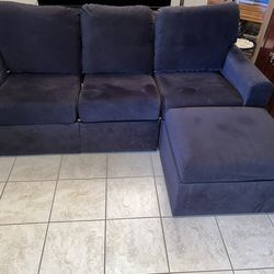 Blue sofa With Ottoman