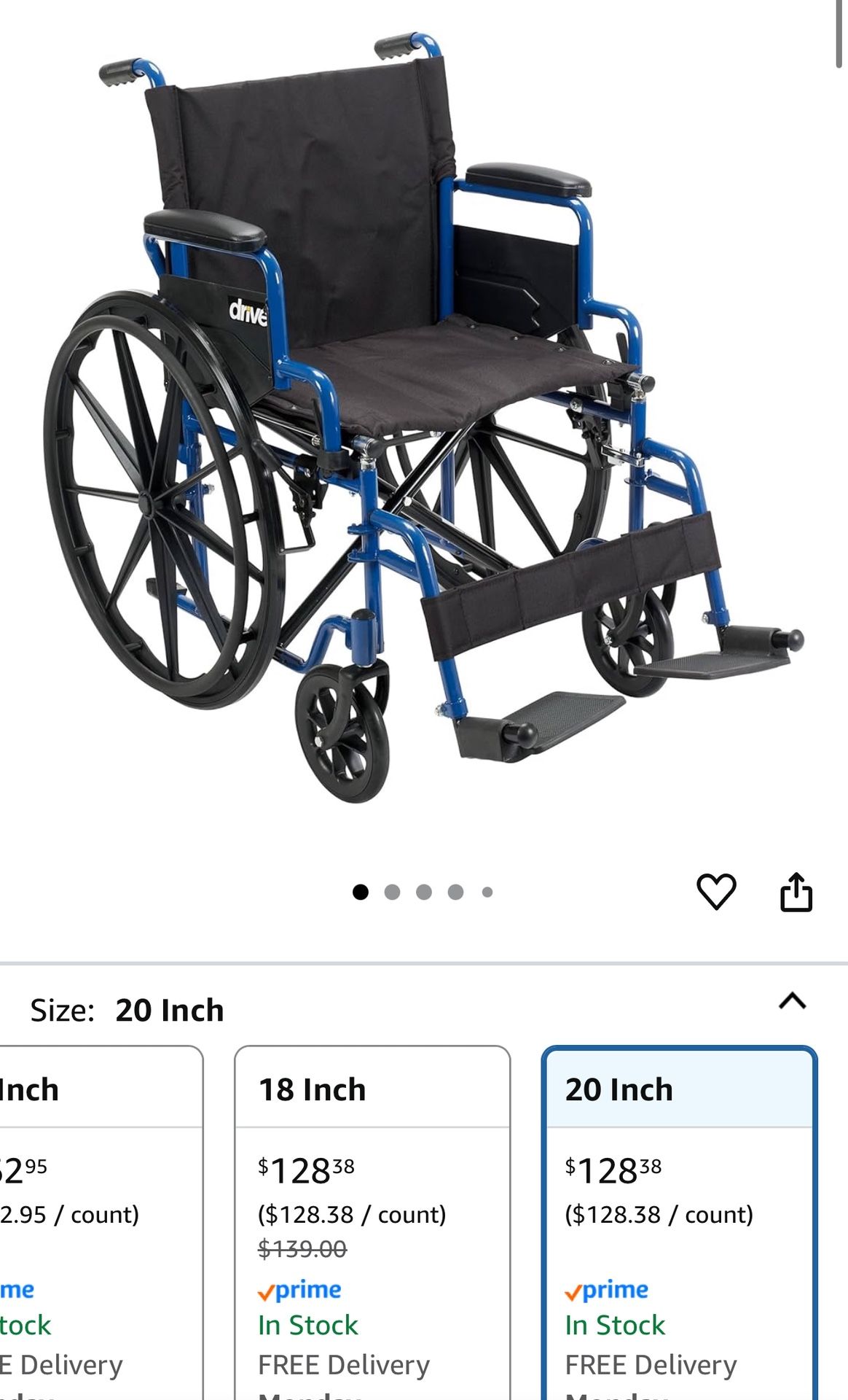 Folding 20” Wheelchair 