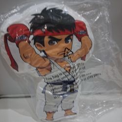 Anime RYU Street Fighter Pillow, Kid Size, 20", New