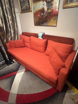 IKEA sleeper sofa over with the STORAGE