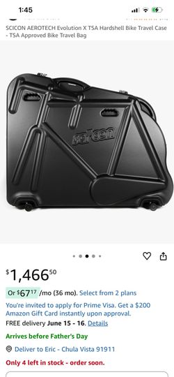 SCICON AEROTECH Evolution X TSA Hardshell Bike Travel Case- TSA Approved Bike Travel Bag
