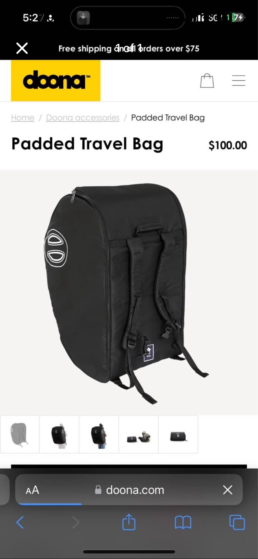 Doona Stroller Travel Bag