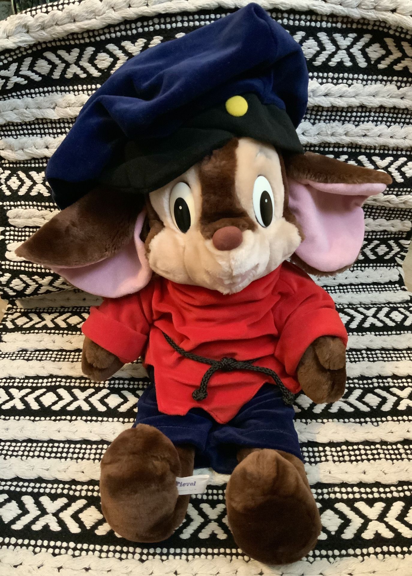 Vintage Sears 22” Fievel Mousekewitz An American Tail Plush 1986 Stuffed Animal