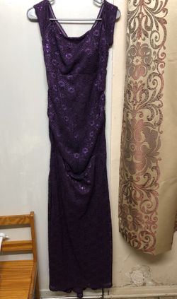Purple Lace Gown Dress