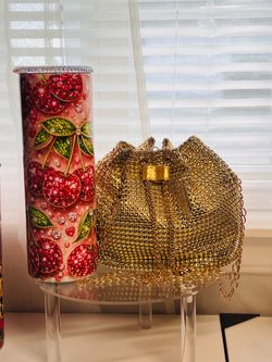 Drawstring crossbody bag & Tumbler Set
