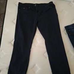 42"X30" Benjamin Black Men's Pants Dark Blue 