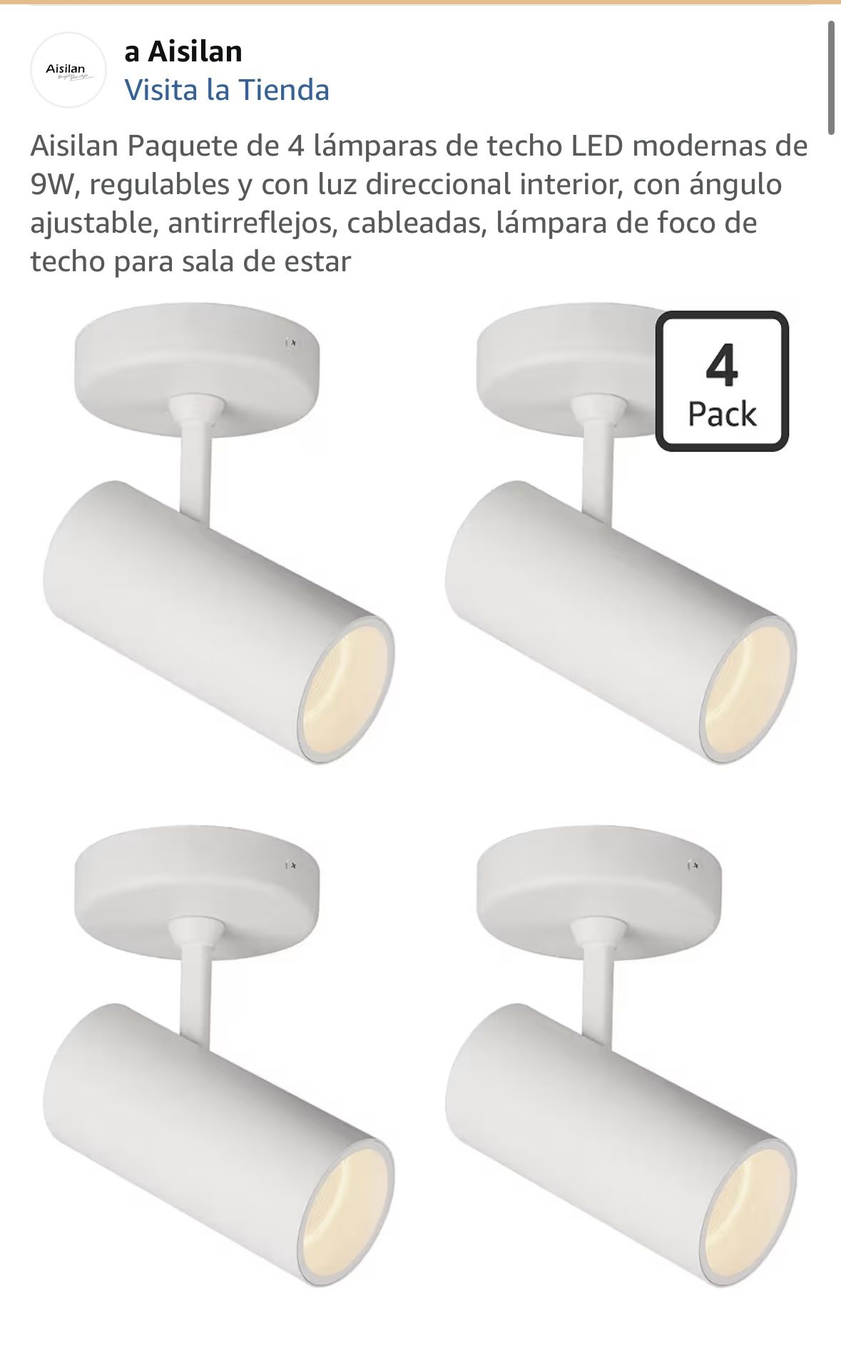 4 LED ceiling lights