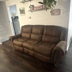 Brown Living Room Set Recliners 