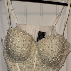 Pearl corset top