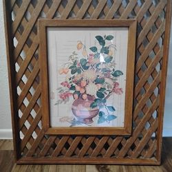 Vintage Burwood Michigan Framed Art MCM