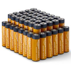 Amazon Basics 48-Pack AA Alkaline High-Performance Batteries, 1.5 Volt, 10-Year