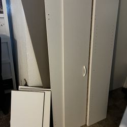 ClosetMaid Pantry Cabinet Cupboard with 2 Doors, Adjustable Shelves, Standing, Storage for Kitchen, Laundry or Utility Room, White