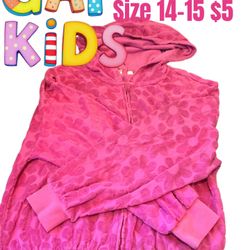 Kids Towel Terry Zip Hoodie Great Condition Size 14-15 ❤️M14 010326