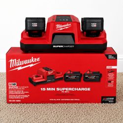 Milwaukee supercharger with 2 forge 6.0 batteries