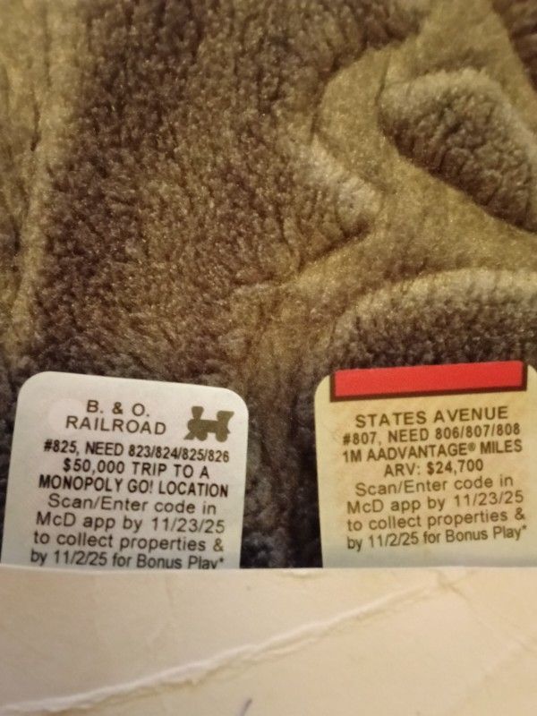 Mc Donalds Monopoly Stickers Trade