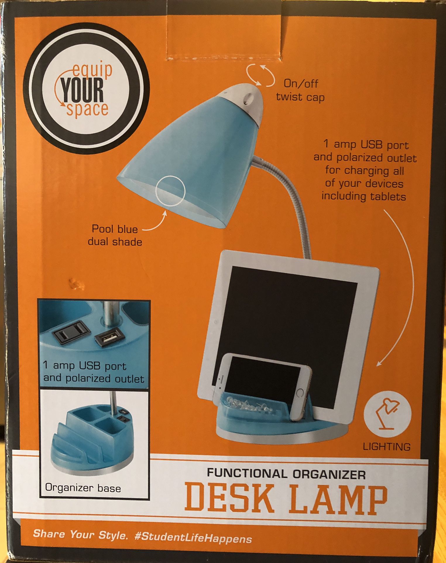 Functional Organizer Desk Lamp
