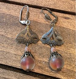 Vintage Art Nouveau drop earrings