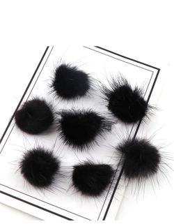 36 Pcs 1 inch Small Faux Fur Pompoms for Crafts, Mini Furry Pom Pom Balls Soft Fluffy Faux Mink Fur Ball for DIY Crafts Projects Jewelry Keychains Mak
