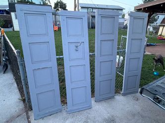 Antique raised 4-panel shutters