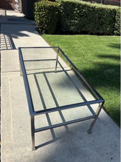 Chrome & Glass top Coffee Table ￼