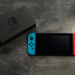 Nintendo Switch Handheld Console (HAC-001) w/ Blue Red Joy-Cons, Dock